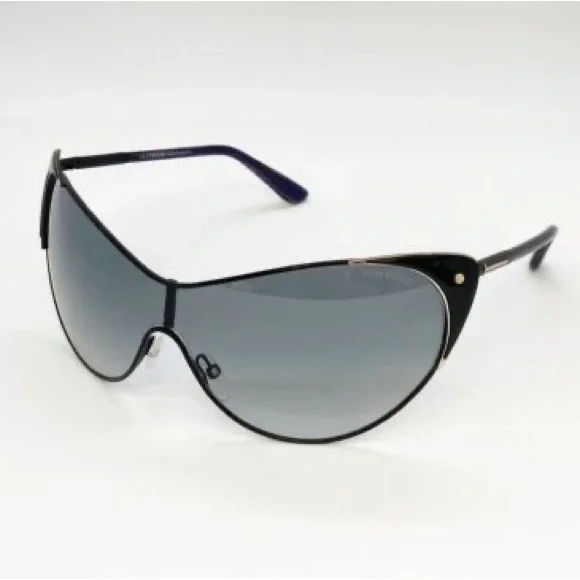 Tom Ford Black Shield Sunglasses Modern Design - Picture 1 of 5